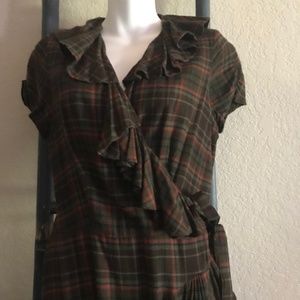Denim & Supply plaid wrap dress